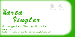 marta vingler business card